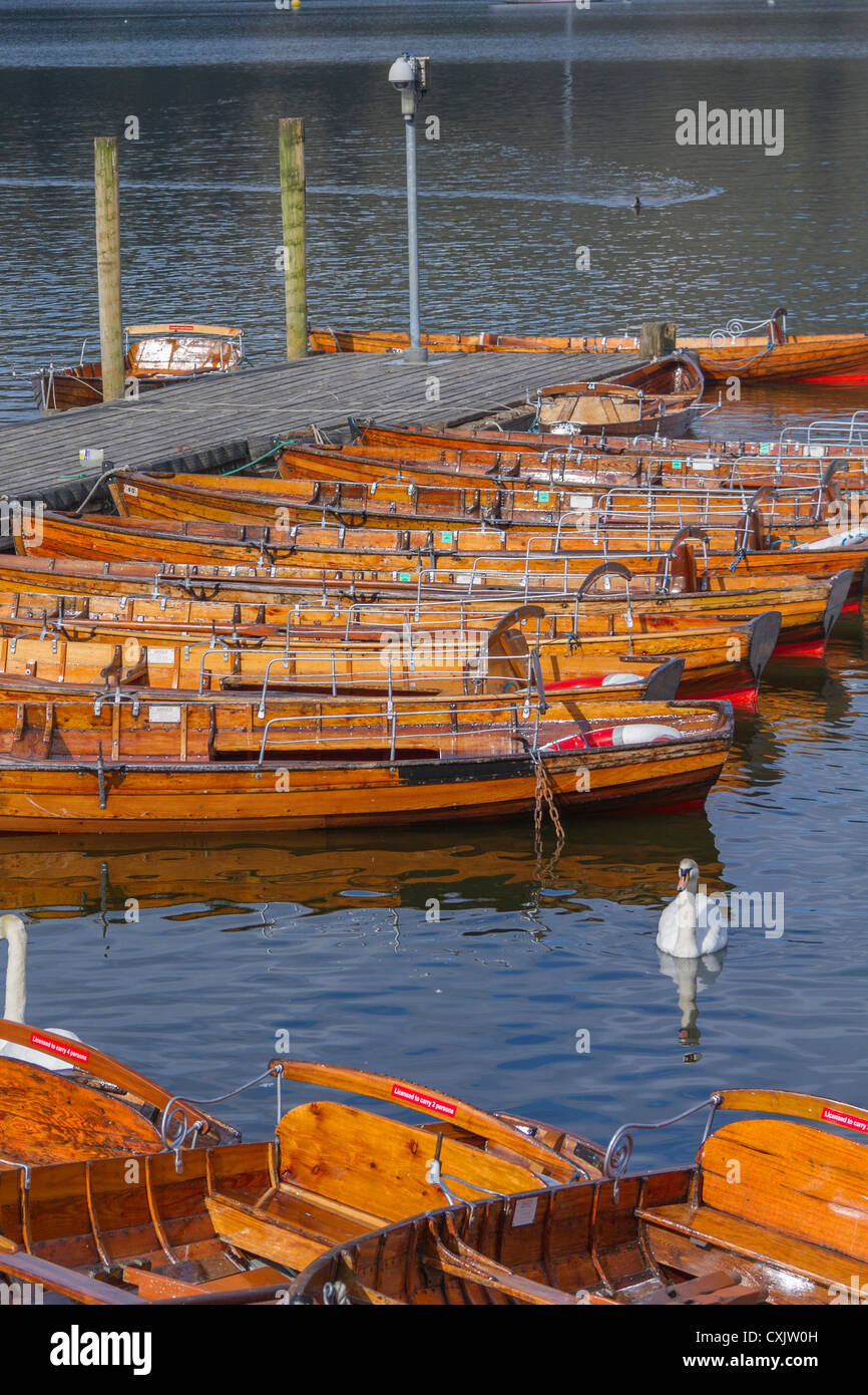 boats in a line on the dock Stock Photo - Alamy