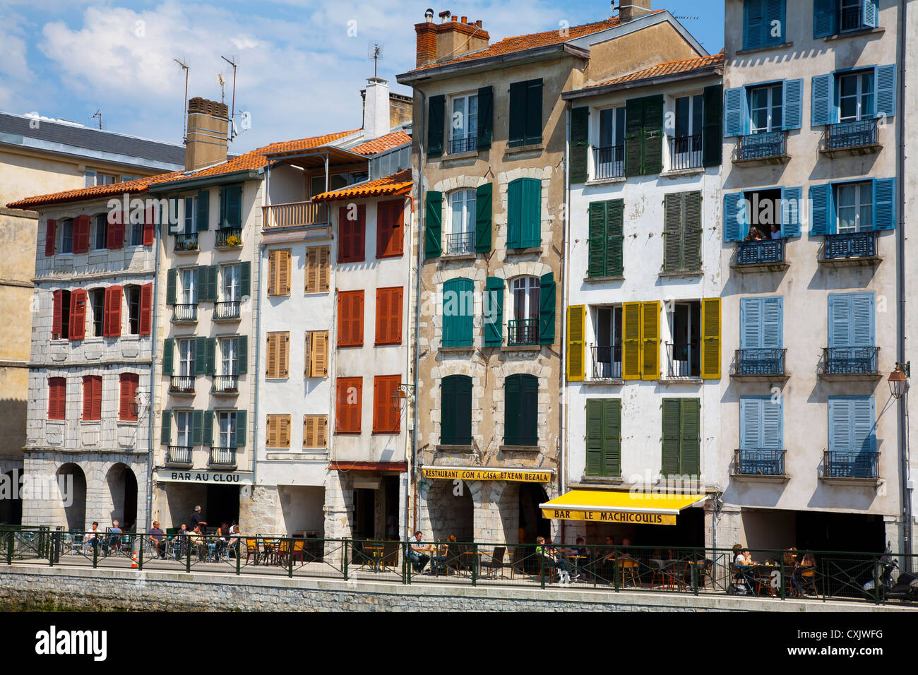 Premium Photo  Facade with doors and windows typical of the south of  france in the basque country bayonne