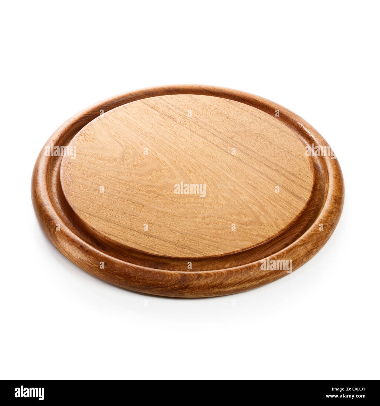 Clean wooden cutting board on white background Stock Photo - Alamy