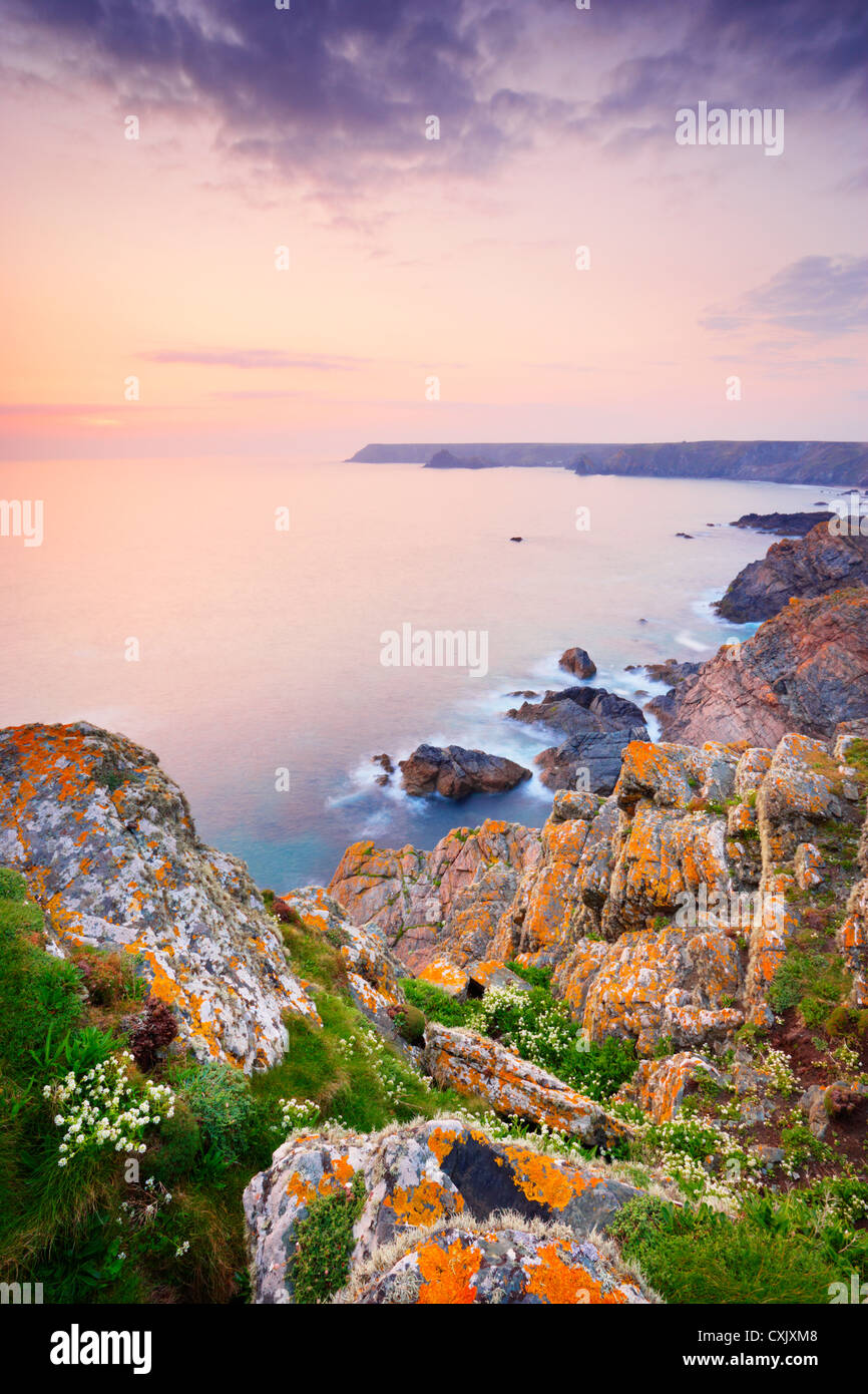 Cornwall Lizard Point Cliffs and Rugged Coastline of Lizard Point, Lizard Peninsula, Cornwall ...