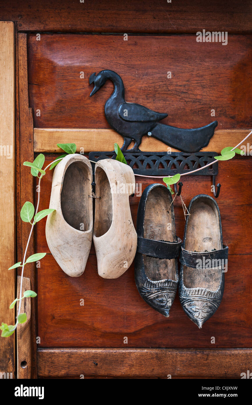 Clogs Sign Decorative wooden Clogs Stock Photo - Alamy