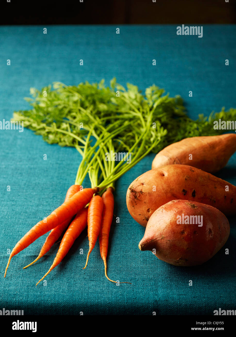 Carrots and Sweet Potatoes Stock Photo Alamy