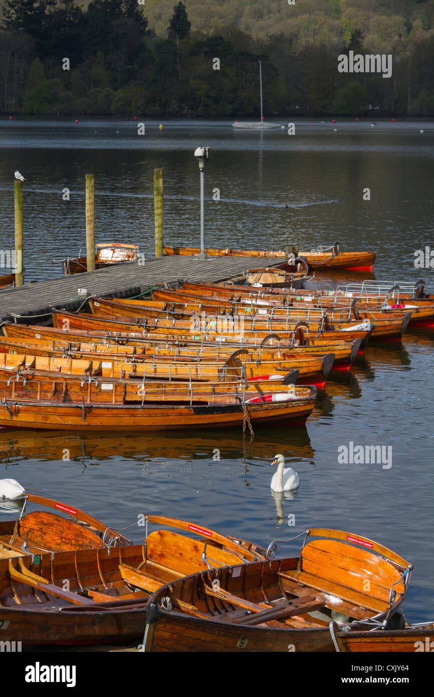 boats in a line on the dock Stock Photo - Alamy