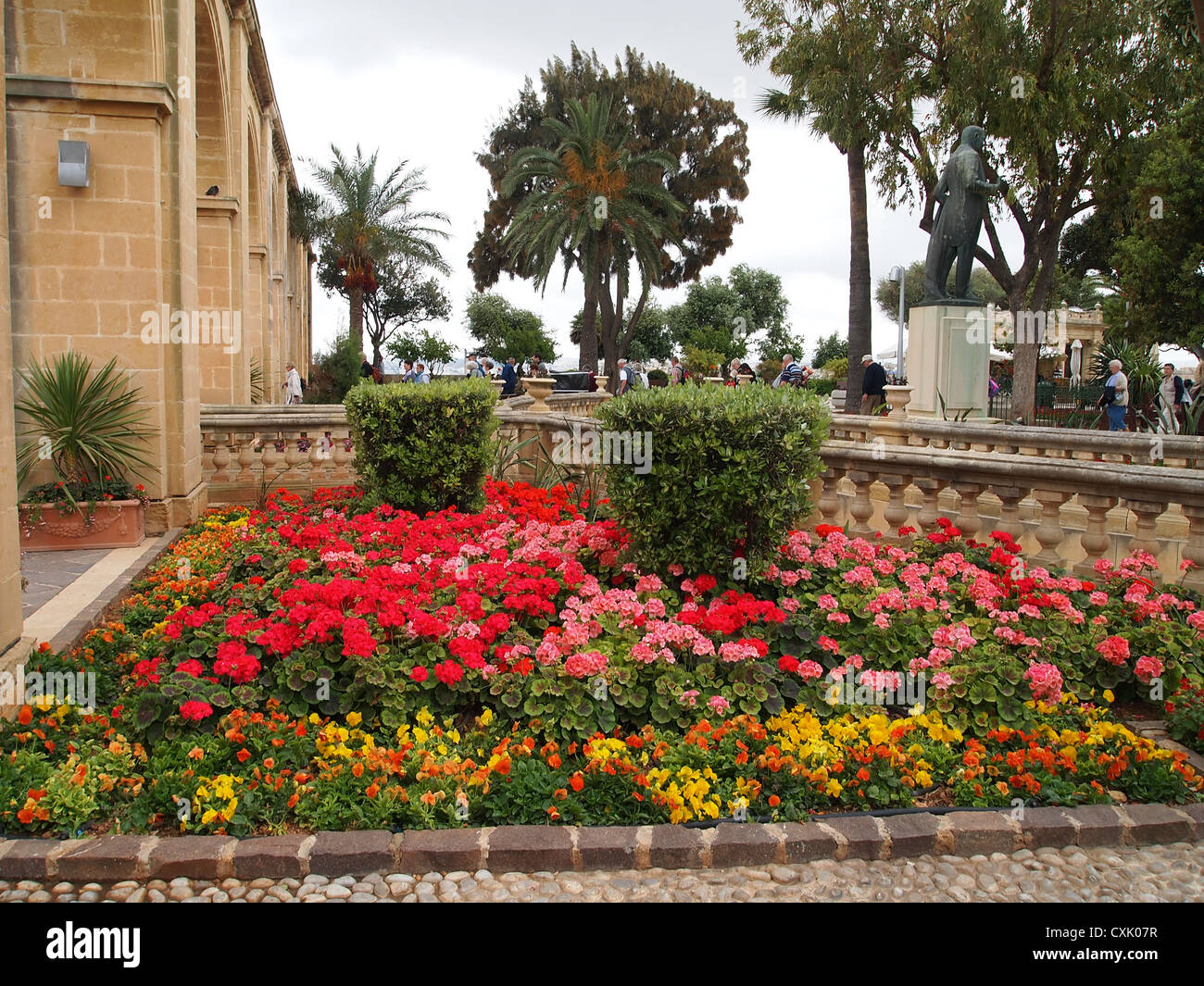 Nice park in Valletta on Malta island Stock Photo
