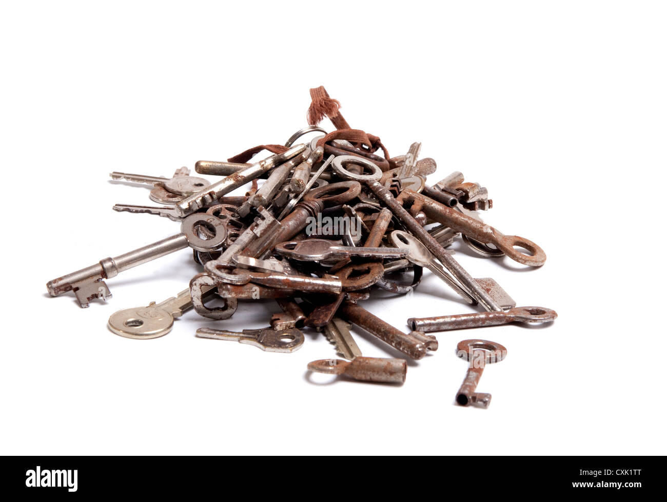 A bunch of very old keys Stock Photo Alamy