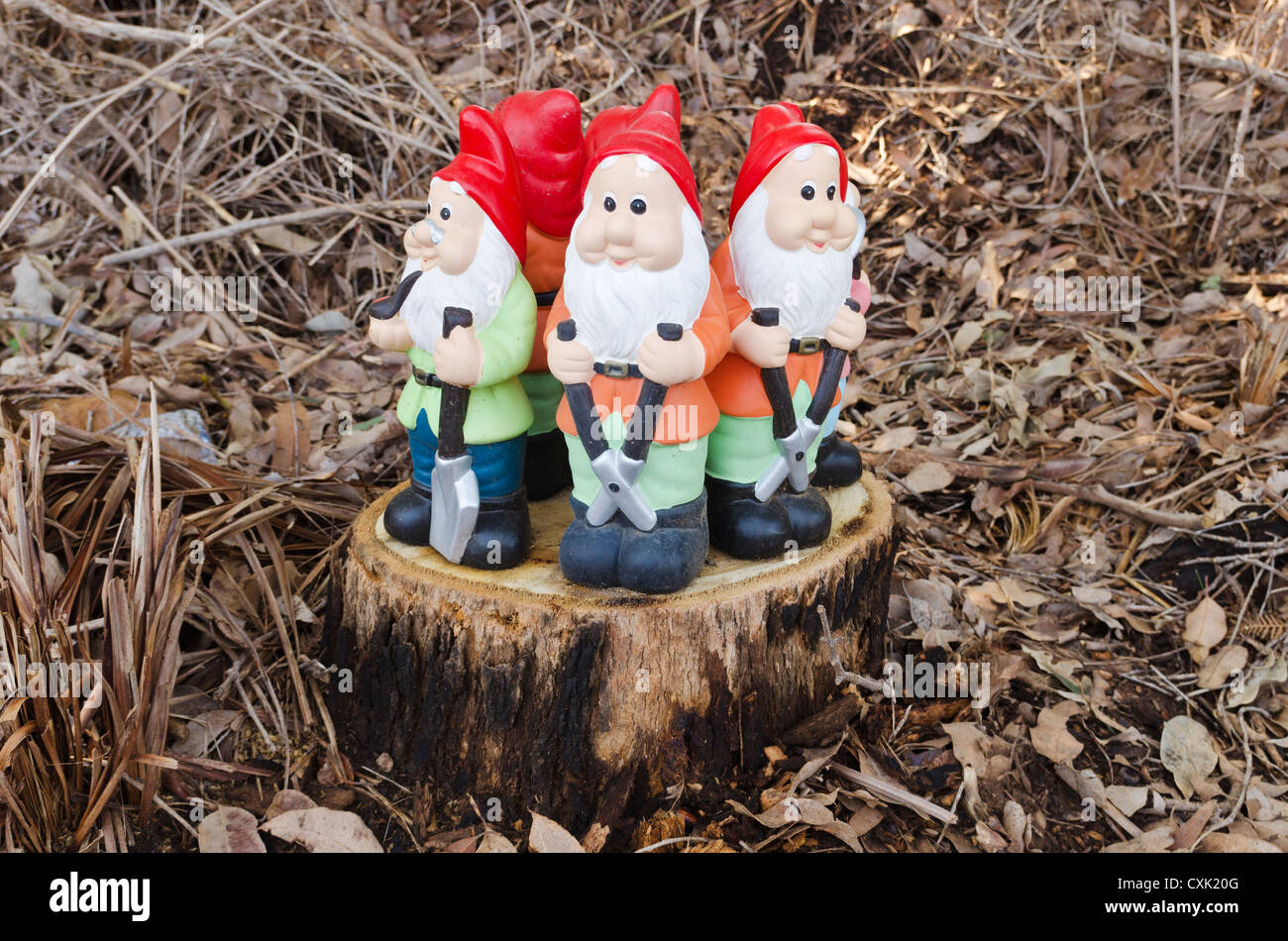 Gnomes at Gnomesville in the Ferguson Valley in the South West of Western Australia, Australia Stock Photo