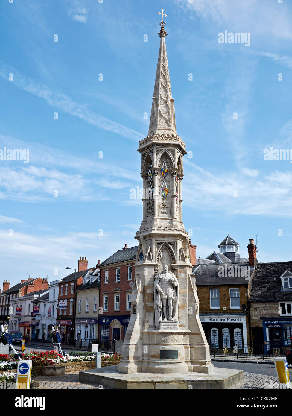 Banbury Cross town center monument. Oxfordshire England Stock Photo