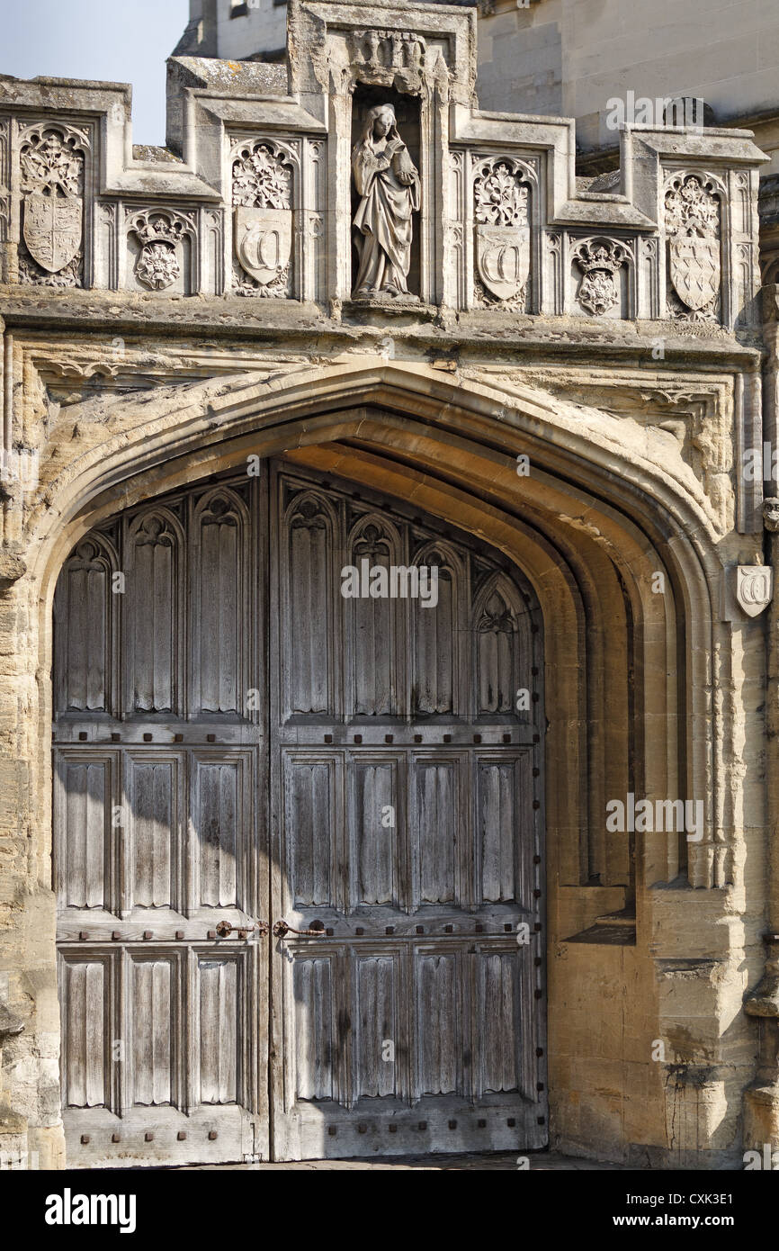 UK Oxford Magdelen College Enterance Stock Photo