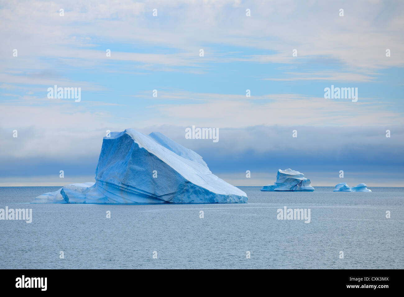 Iceberg, Kong Oscar Fjord, Greenland Stock Photo