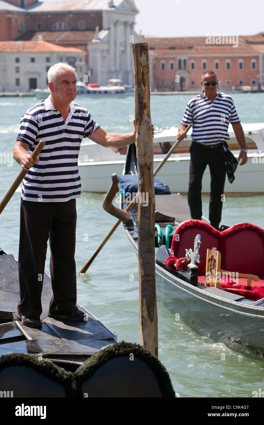 Gondoliers in Venice, Italy Stock Photo Alamy