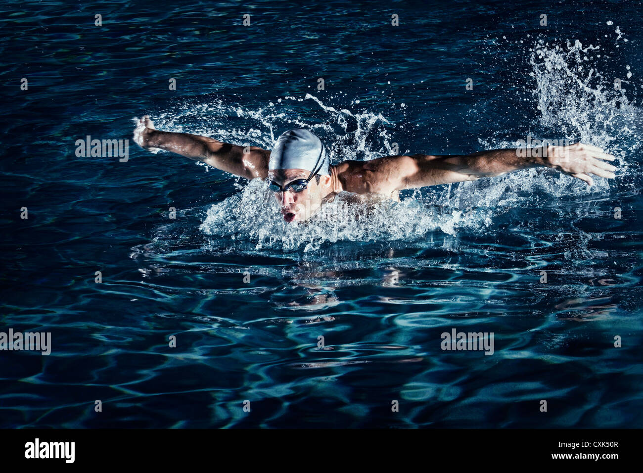 Swimmer, Jupiter, Palm Beach County, Florida, USA Stock Photo