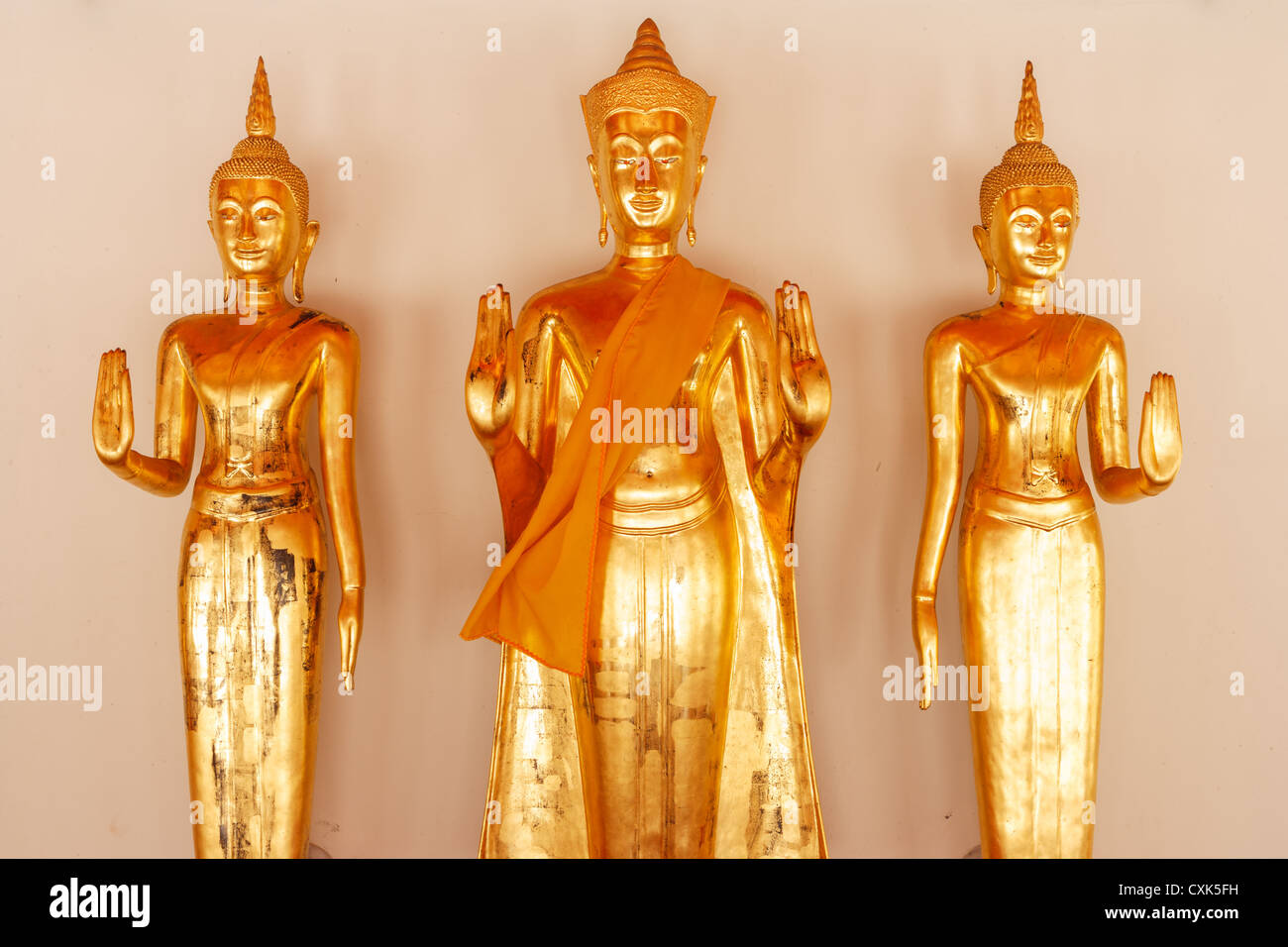 Golden Buddha statue in Thailand Stock Photo - Alamy