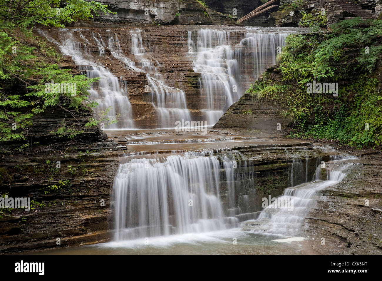 Buttermilk Falls State Park, Ithaca, New York Stock Photo