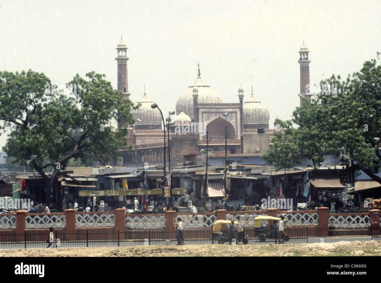 Jamma Masjid, big mosque, Delhi, India. Archival photo from 1991. Stock Photo