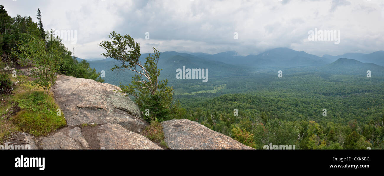 View from Mt. Van Hoevenberg, Adirondack Mountains, New York Stock Photo