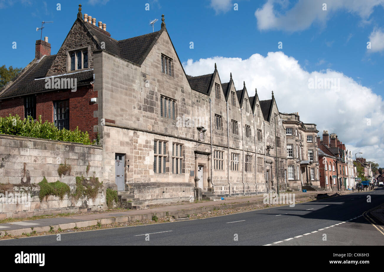 Queen Elizabeth Grammar School, Church Street, Ashbourne, Derbyshire. Stock Photo