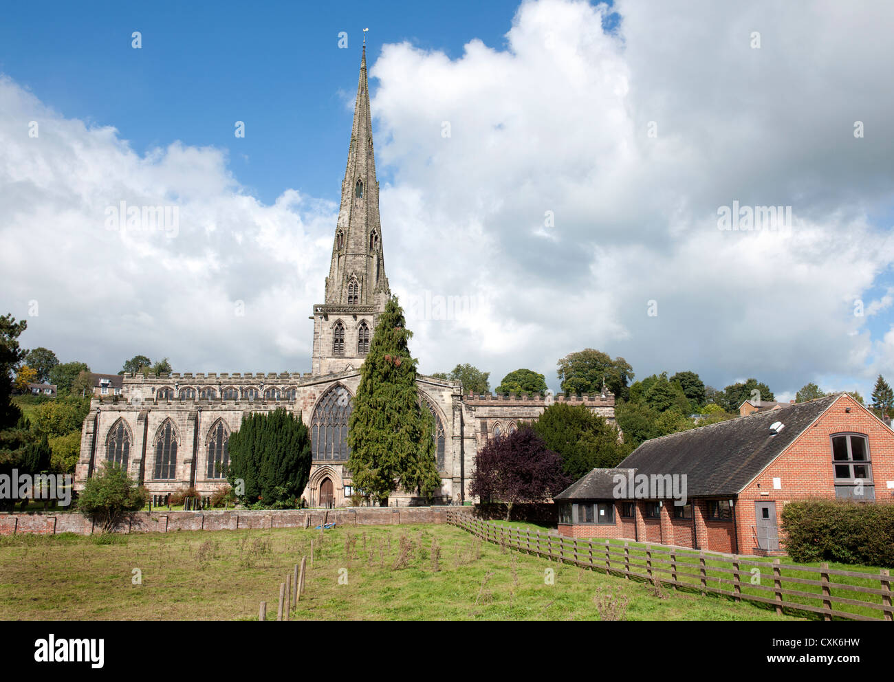 St Oswald's Church, Ashbourne, Derbyshire, UK. Stock Photo