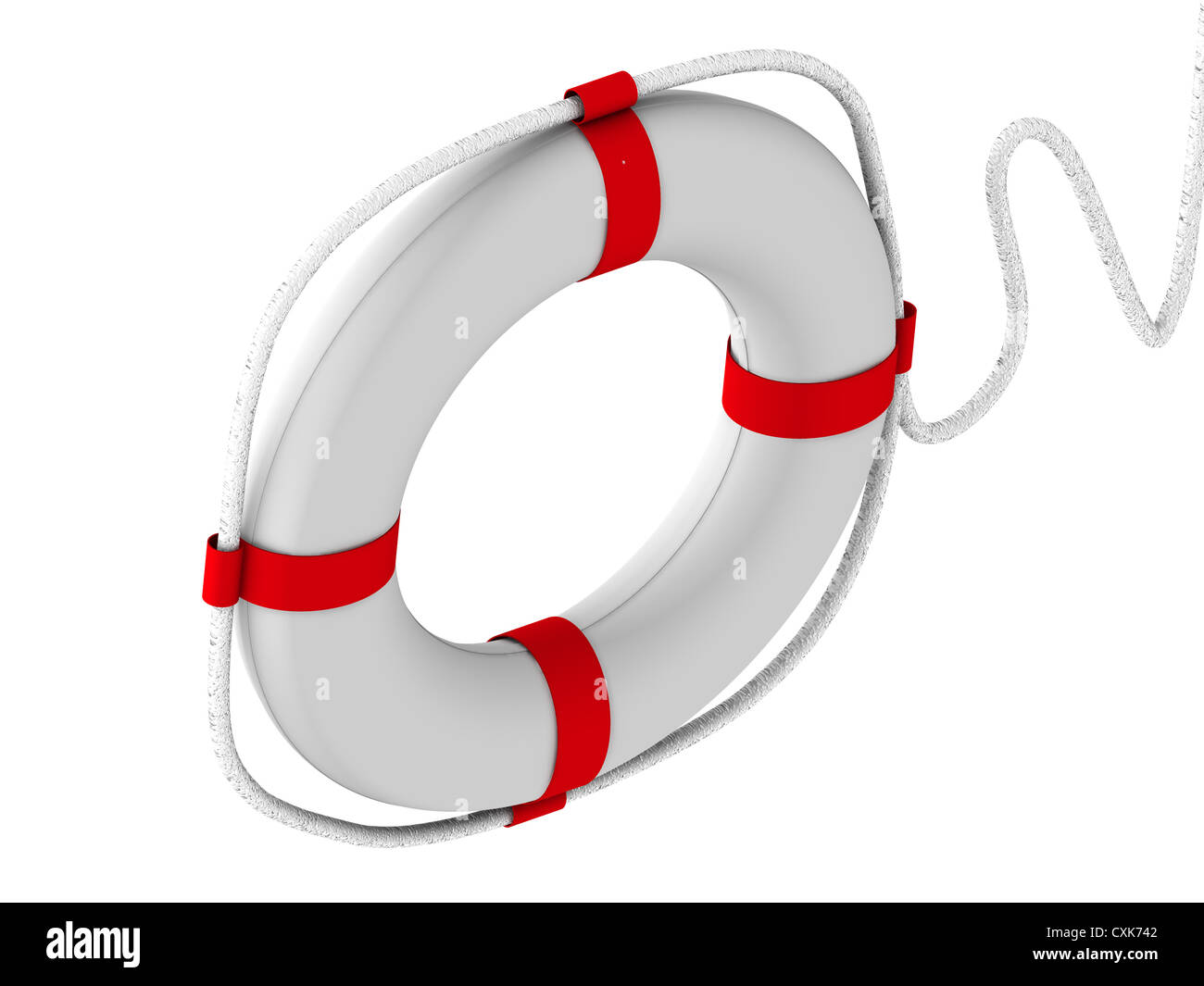 life preserver for first help. 3d Stock Photo