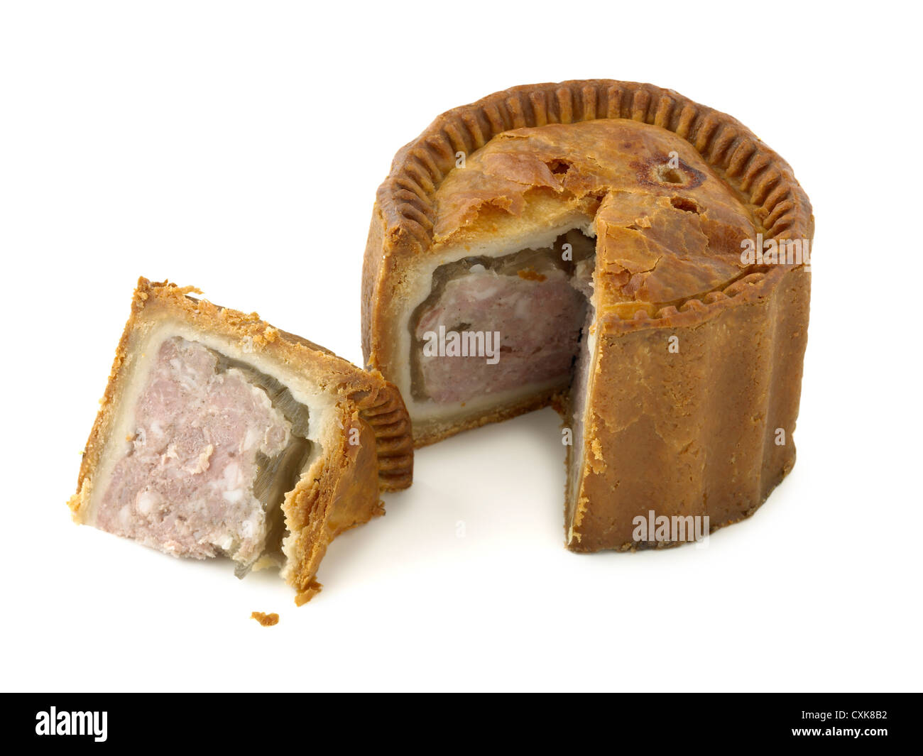 pork pie Stock Photo