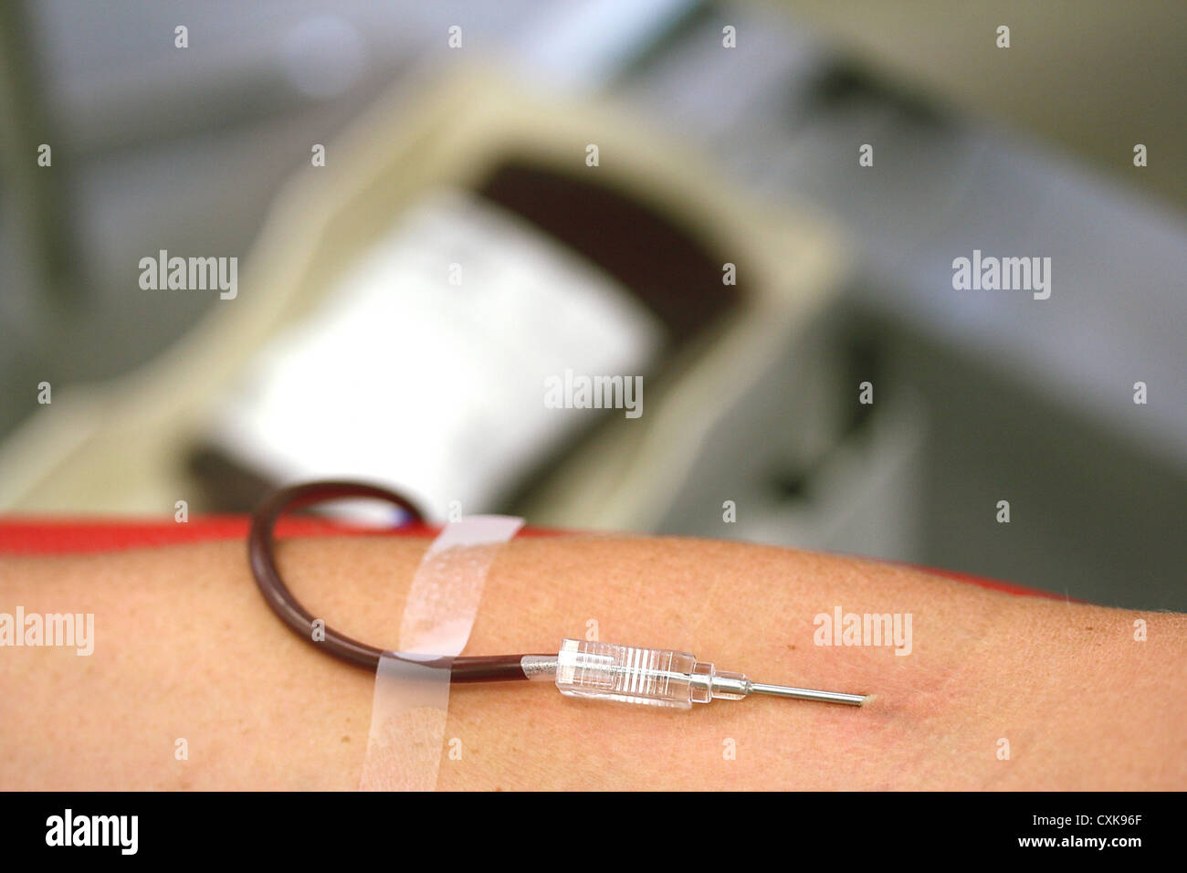 Blood donations for the Red Cross Stock Photo