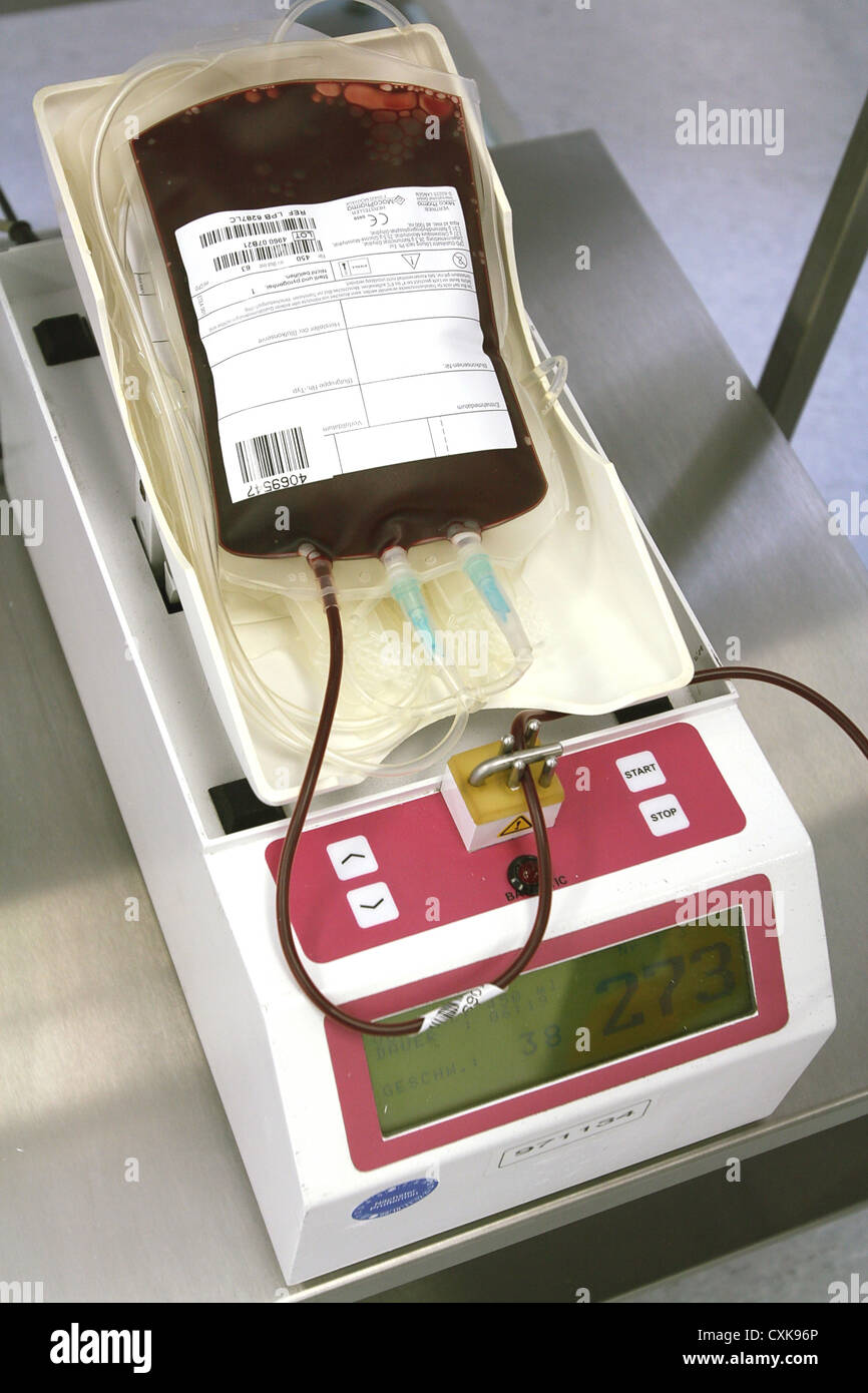 Blood donations for the Red Cross Stock Photo