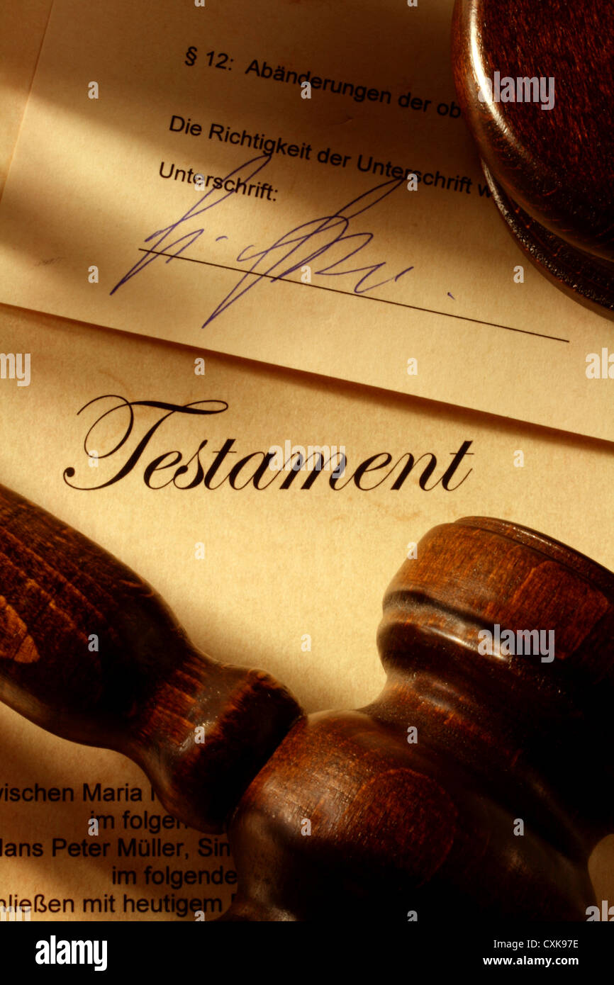 Testament Stock Photo
