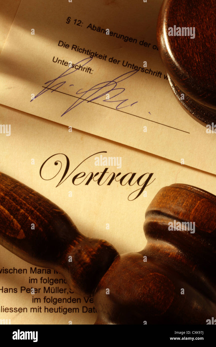Contract Stock Photo