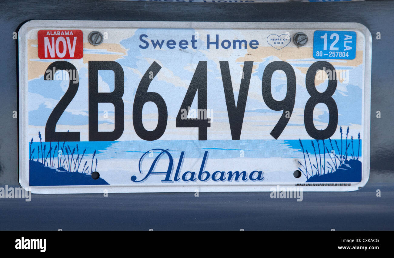 Licence plate alabama hi-res stock photography and images - Alamy