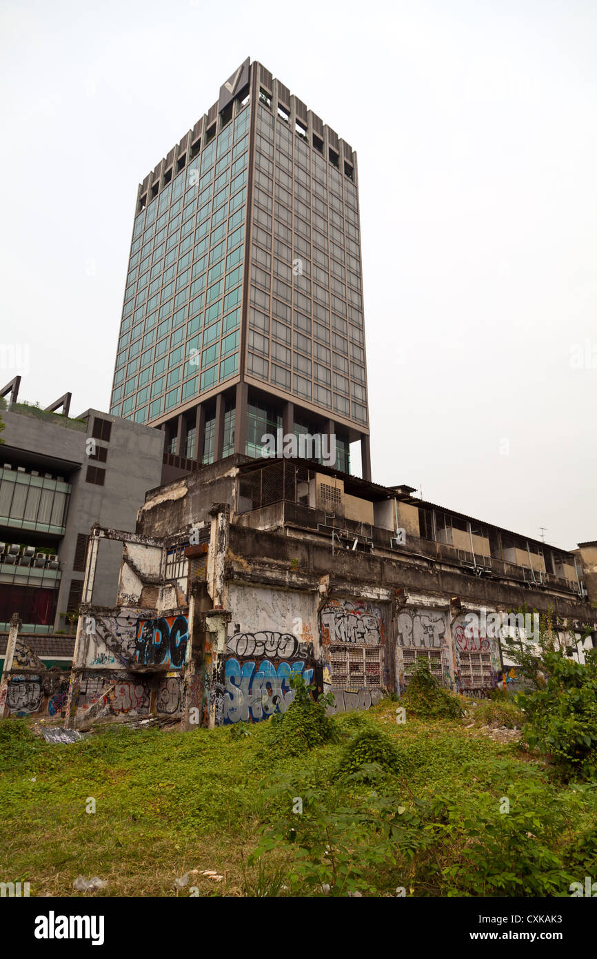 Old Building in Decay in Bangkok Stock Photo