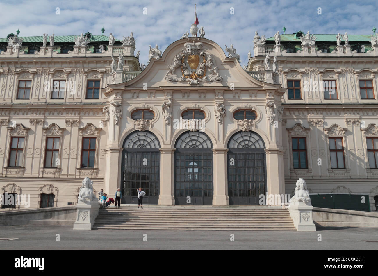 Entrance to the Upper Belvedere (Oberes) in the Belvedere, Vienna, (Wien), Austria. Stock Photo