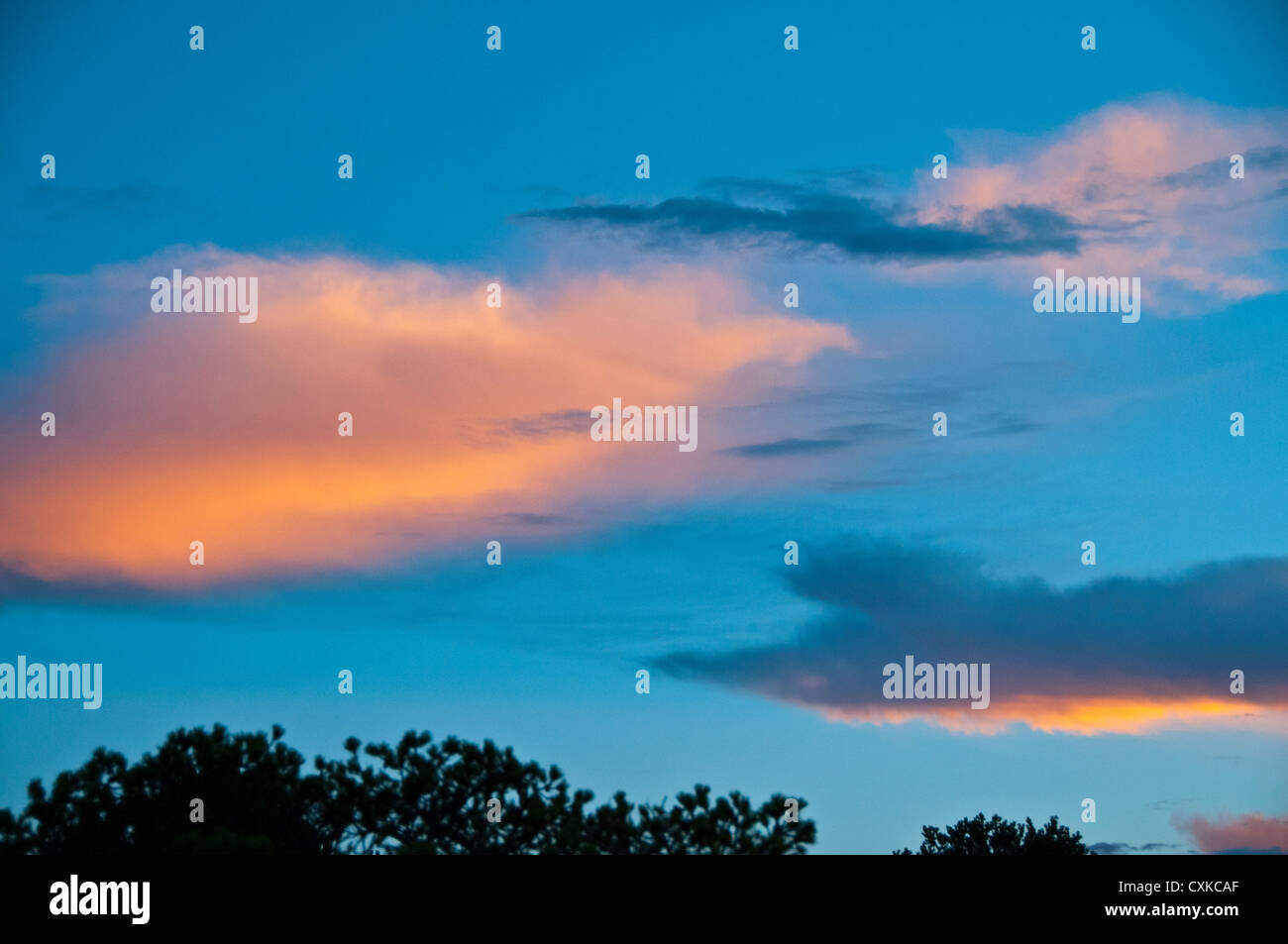 cloud formation sunset Stock Photo