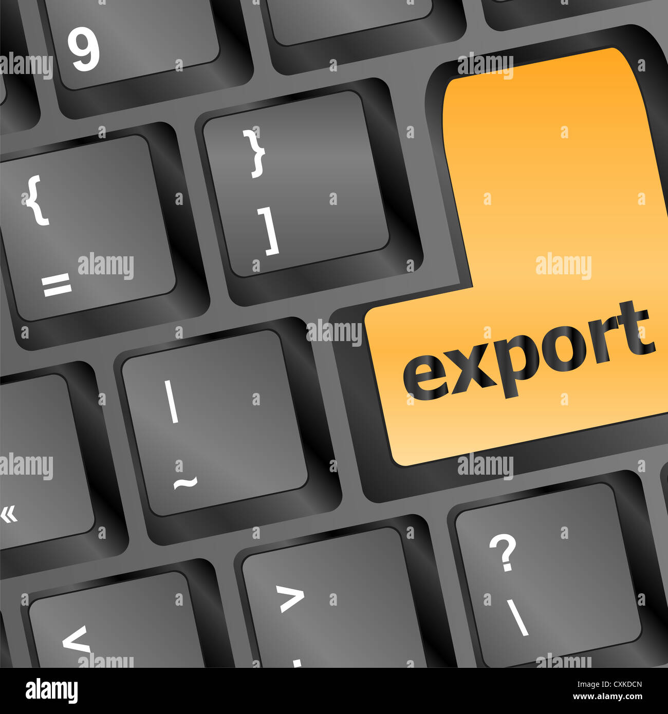 Computer keyboard with export word - business concept Stock Photo