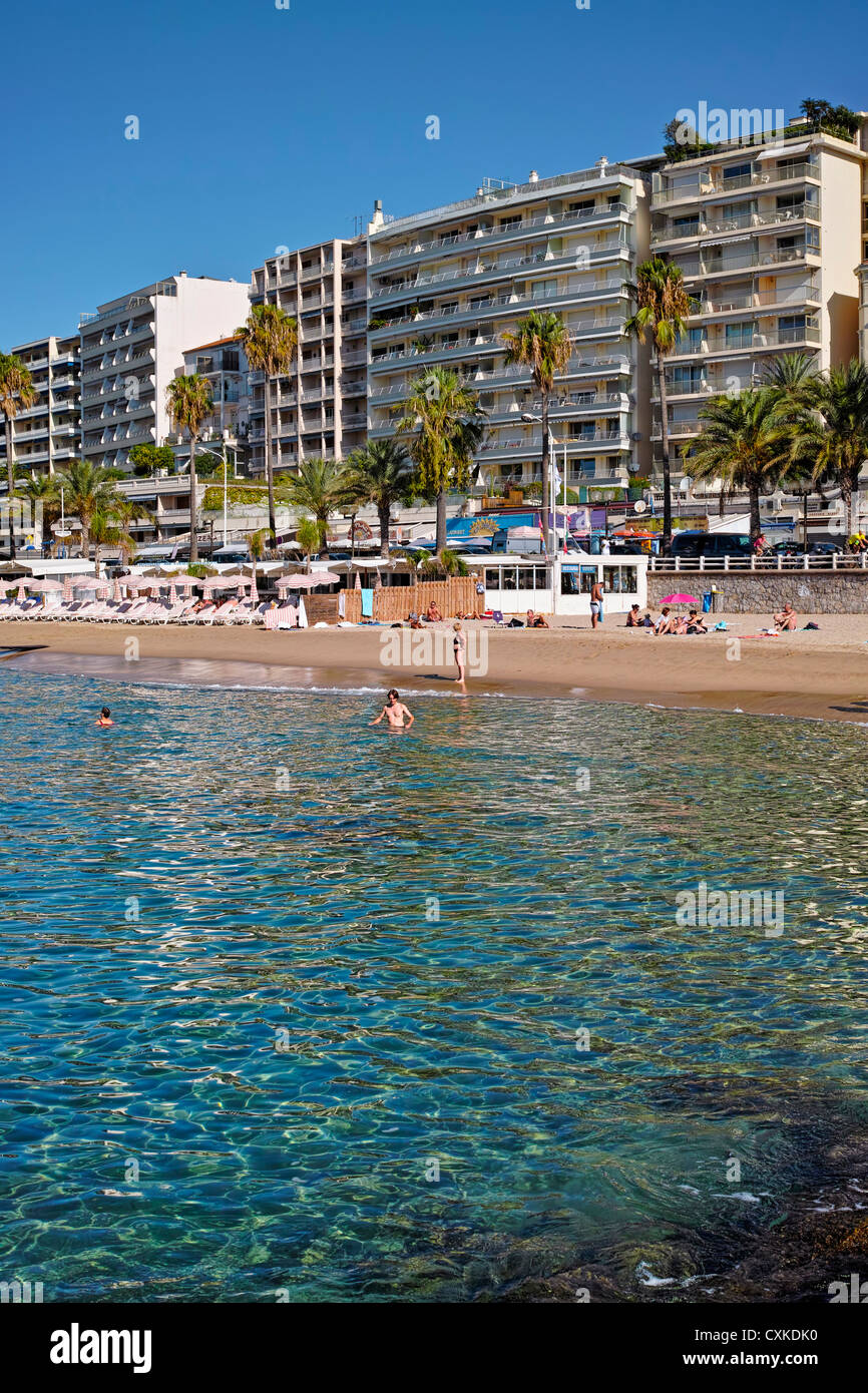 Beaches at Cannes on the French Riviera Stock Photo