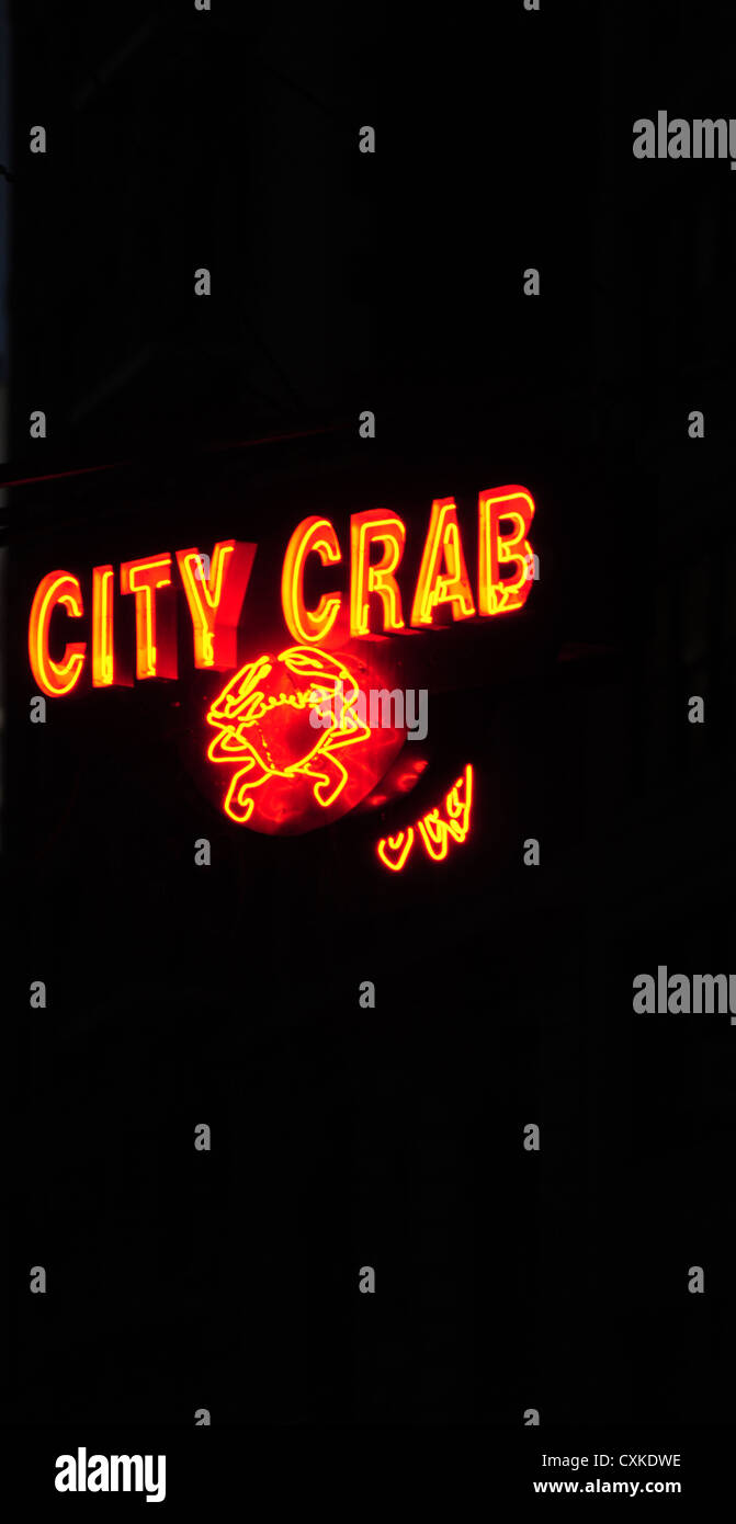 Crab neon sign hires stock photography and images Alamy