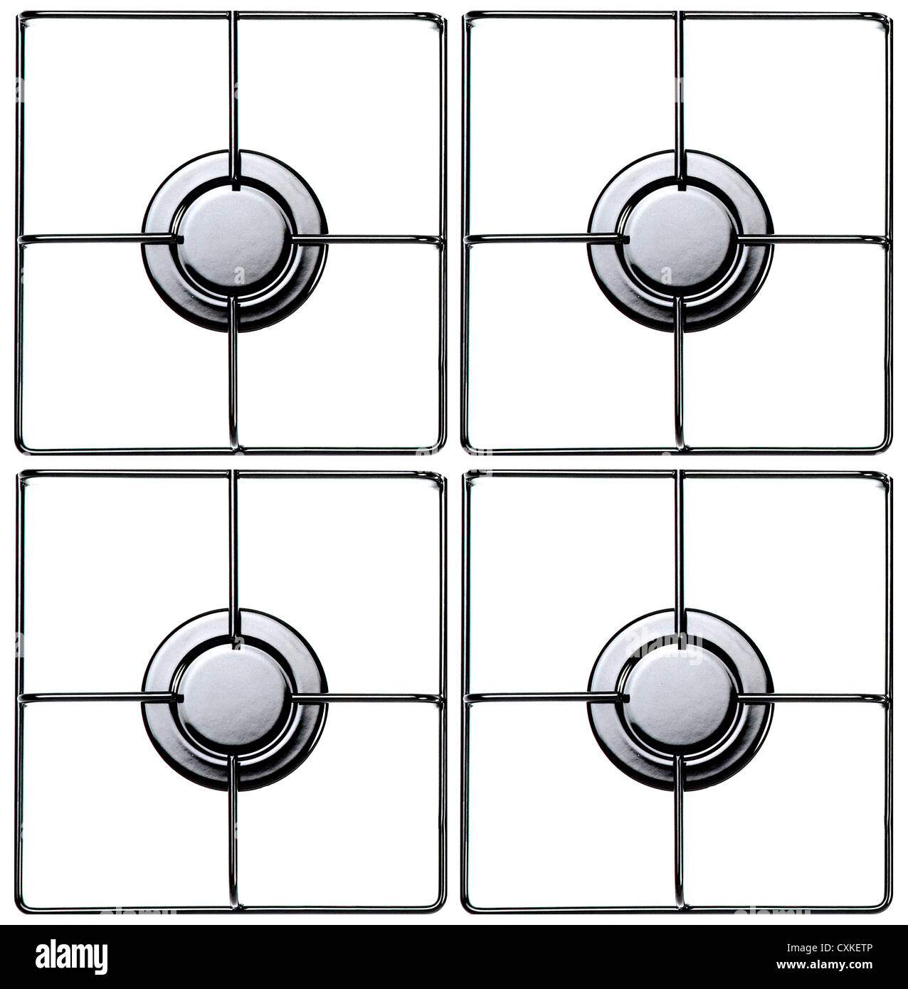 Stainless steel gas hob or stove Stock Photo Alamy