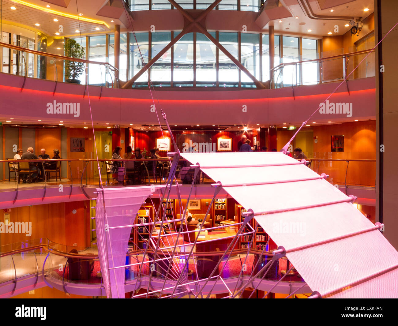 Hanging Display, Atrium, Radiance of the Seas Cruise Ship Stock Photo ...