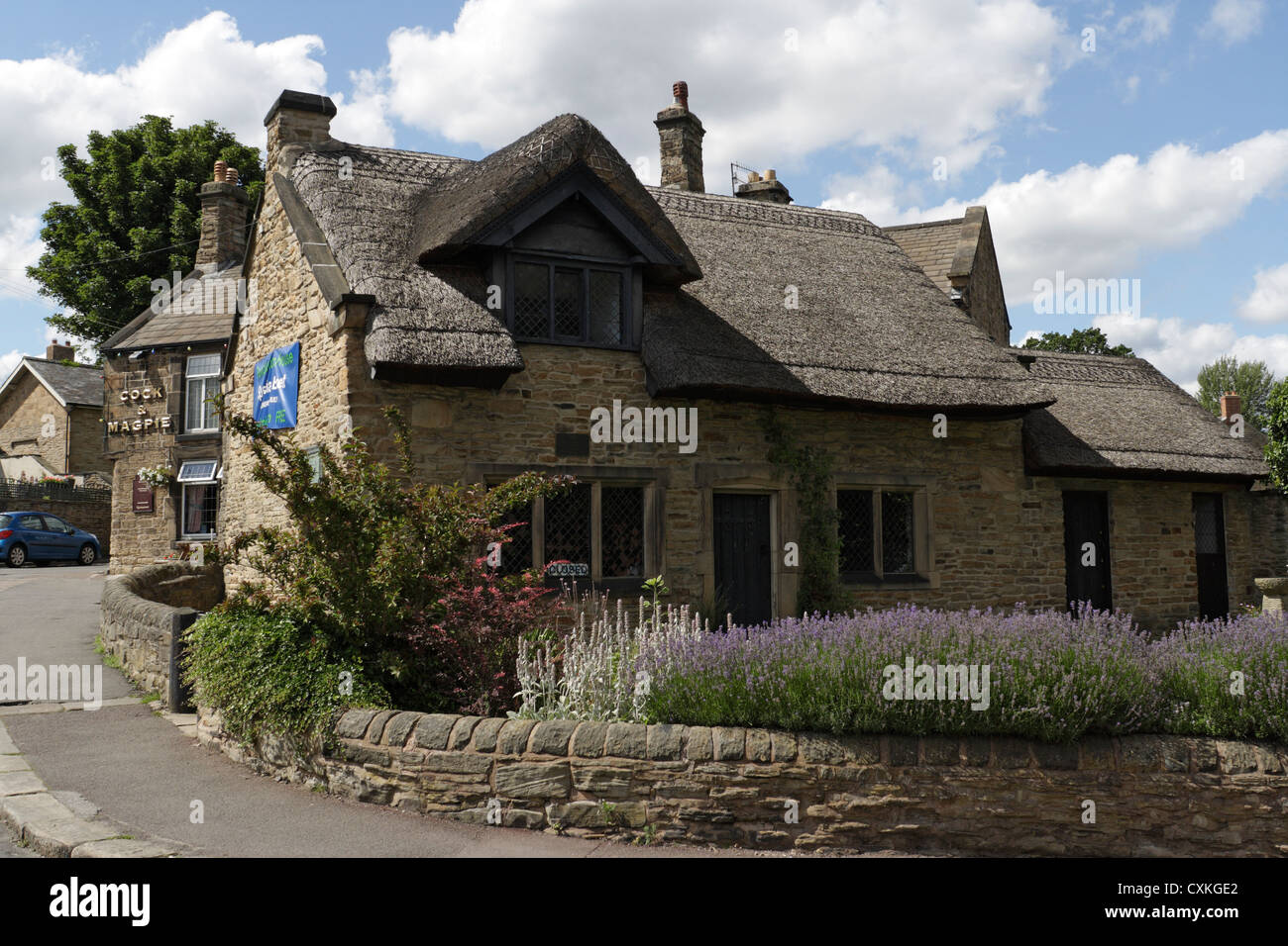 The Revolution House in Whittington Chesterfield England UK, Historical building with thatched