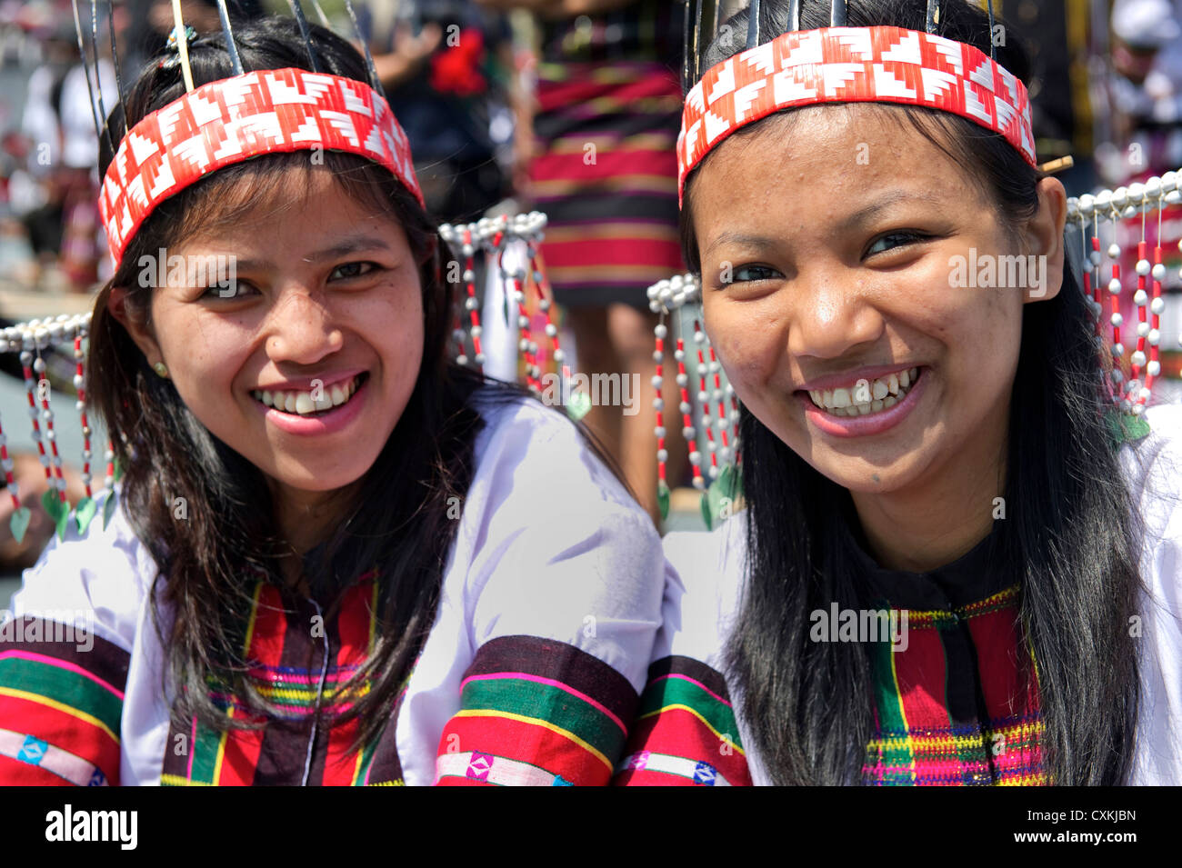 The people and costumes of the Lushai tribe in Mizoram, a state in ...
