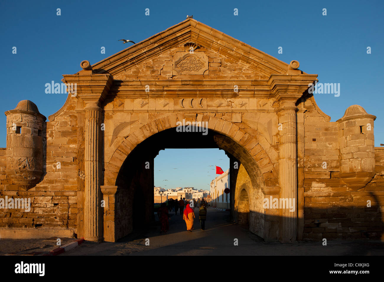 Entrance Gate of the Coastal City of Essaouira, UNESCO World Heritage Site, Morocco, North Africa Stock Photo
