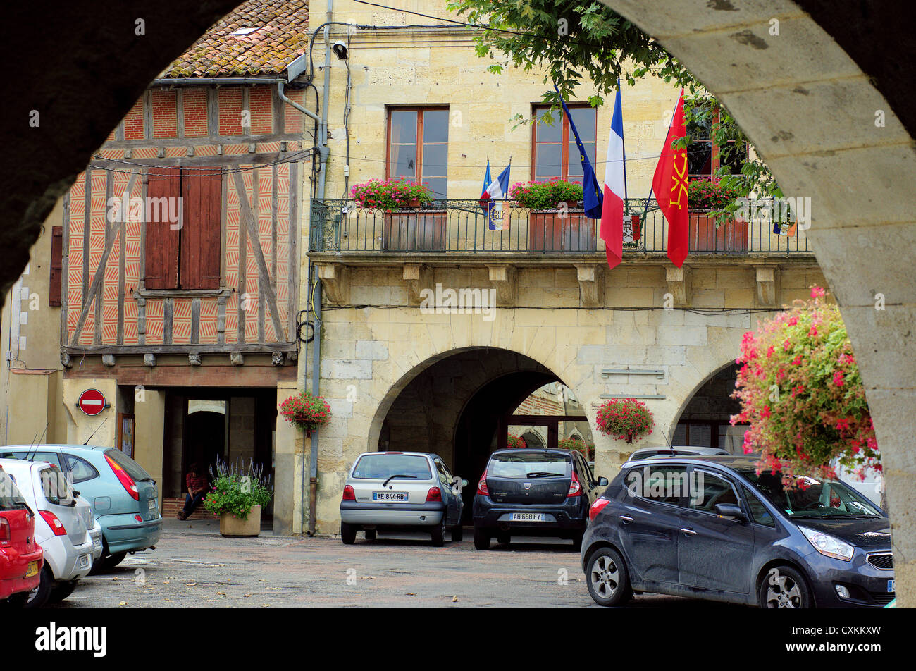 Old Market Layrac Lot et Garonne France Stock Photo