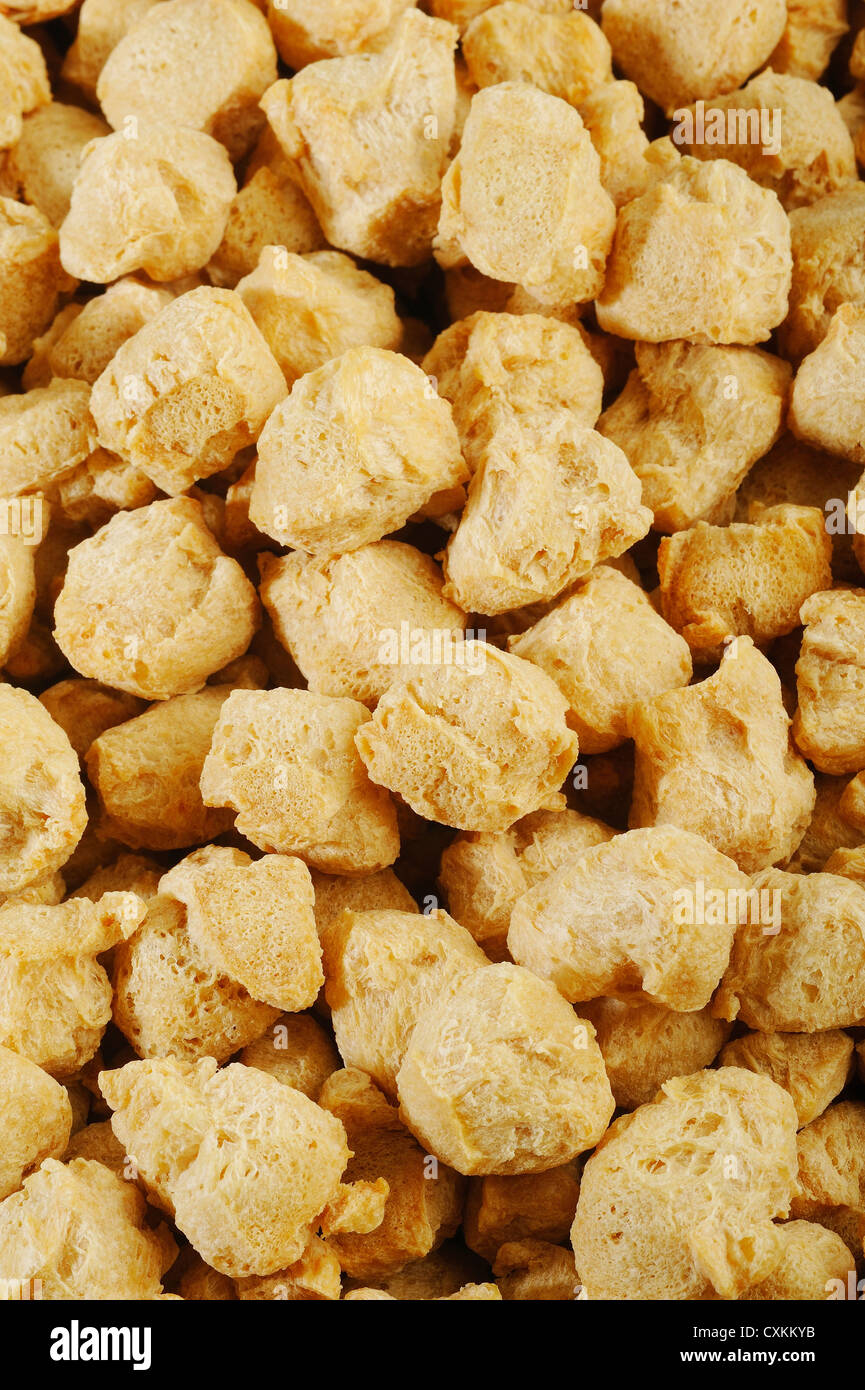 agriculture protein,soya flakes,vegetable protein background Stock Photo