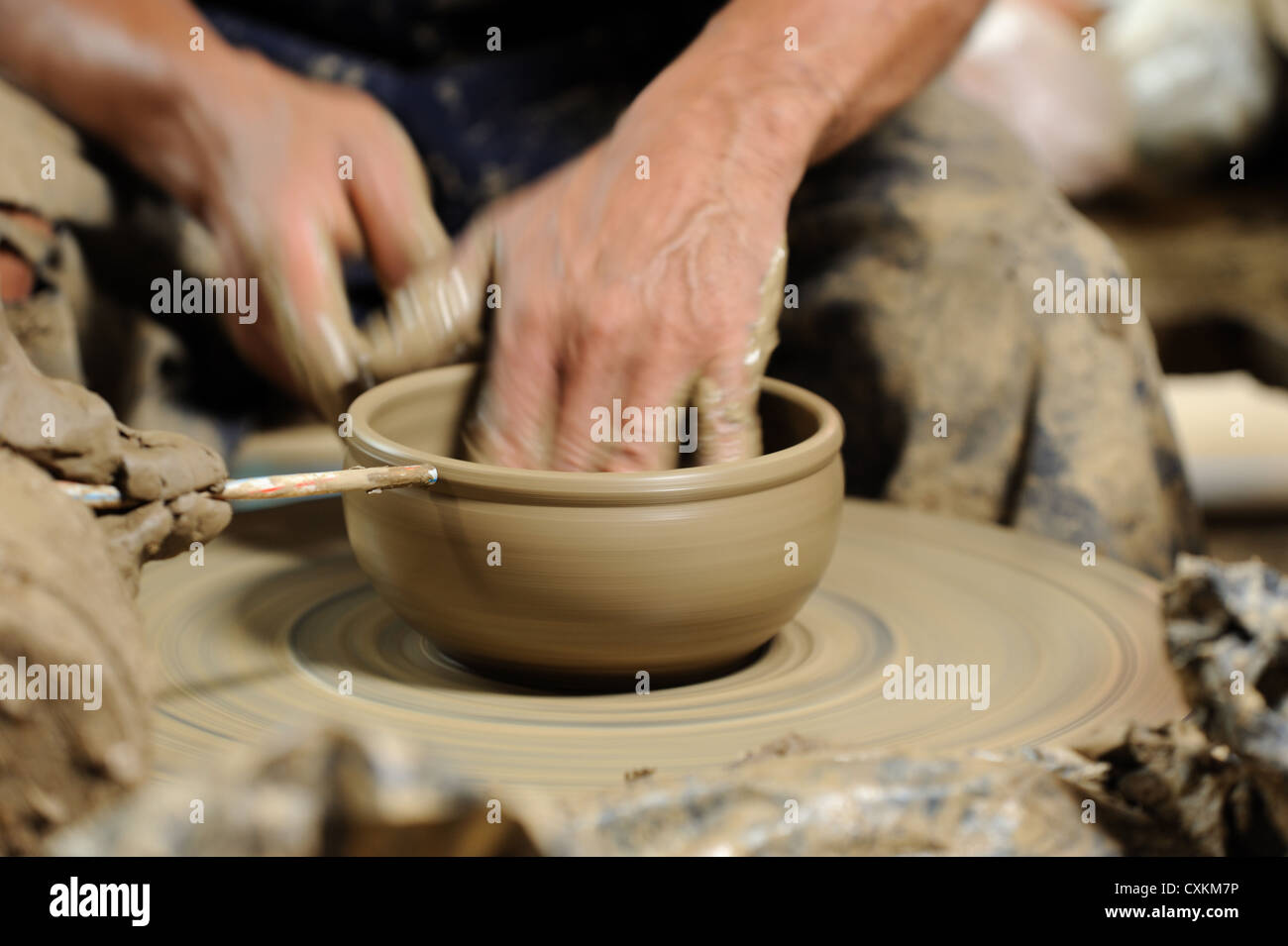 Handicrafts made of pottery clay Stock Photo Alamy
