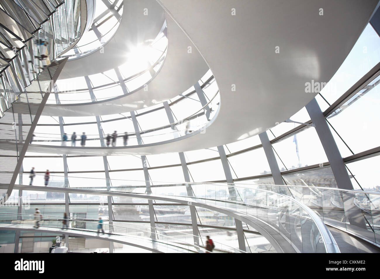 Reichstag dome interior, Berlin Stock Photo