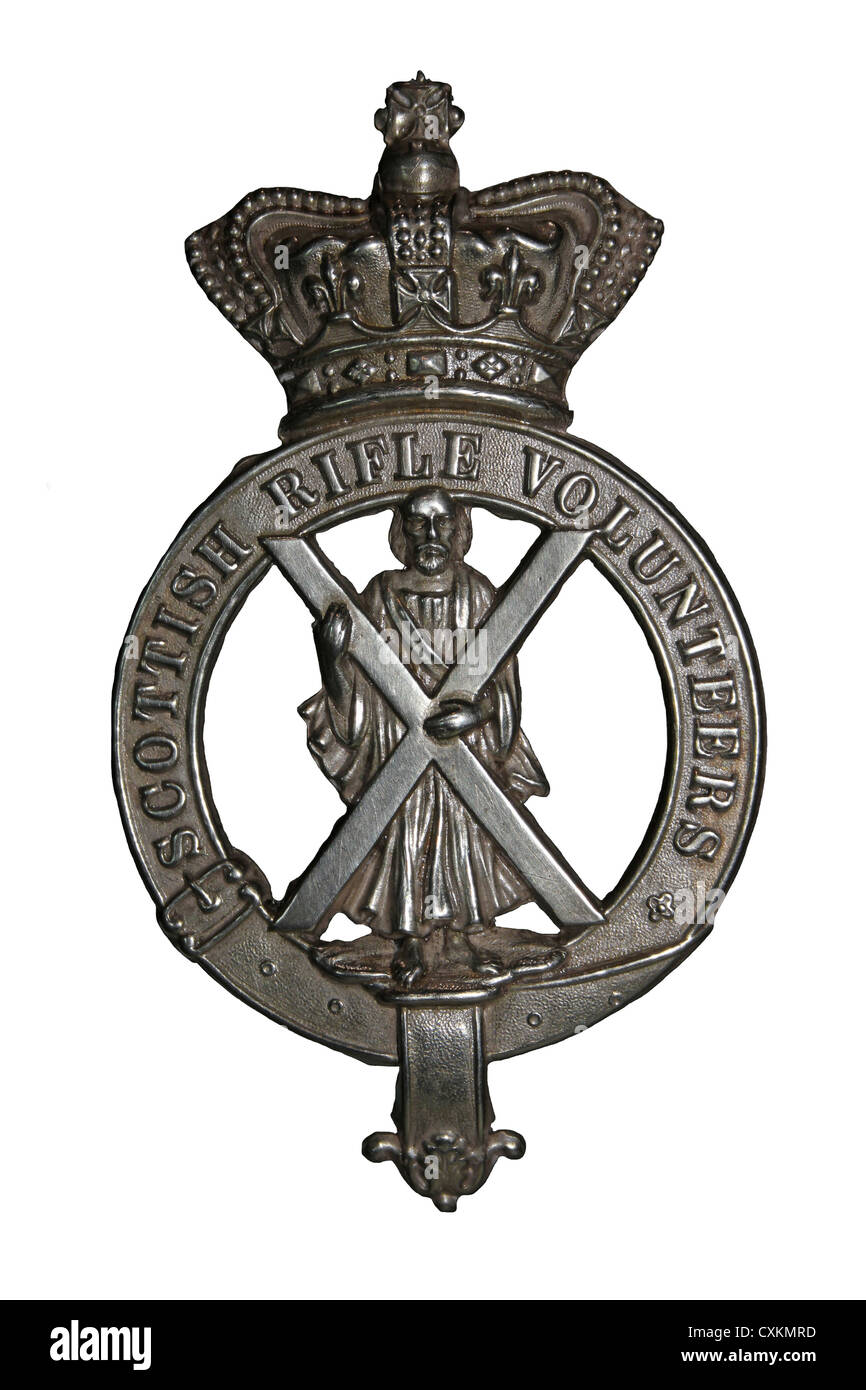 Scottish Rifle Volunteers Badge Stock Photo