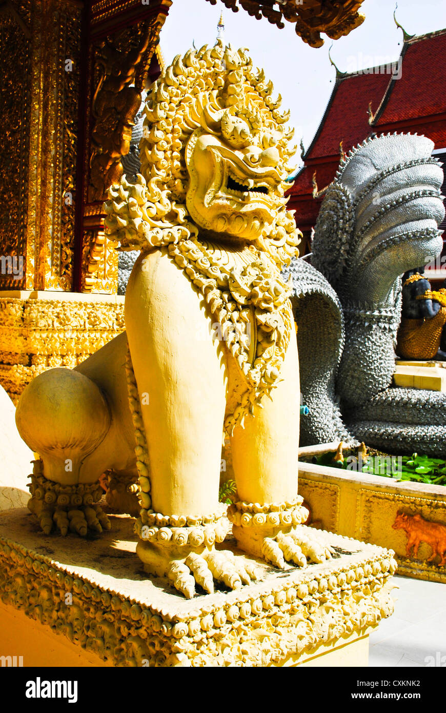 Chinese stone statue lion wat hi-res stock photography and images - Alamy