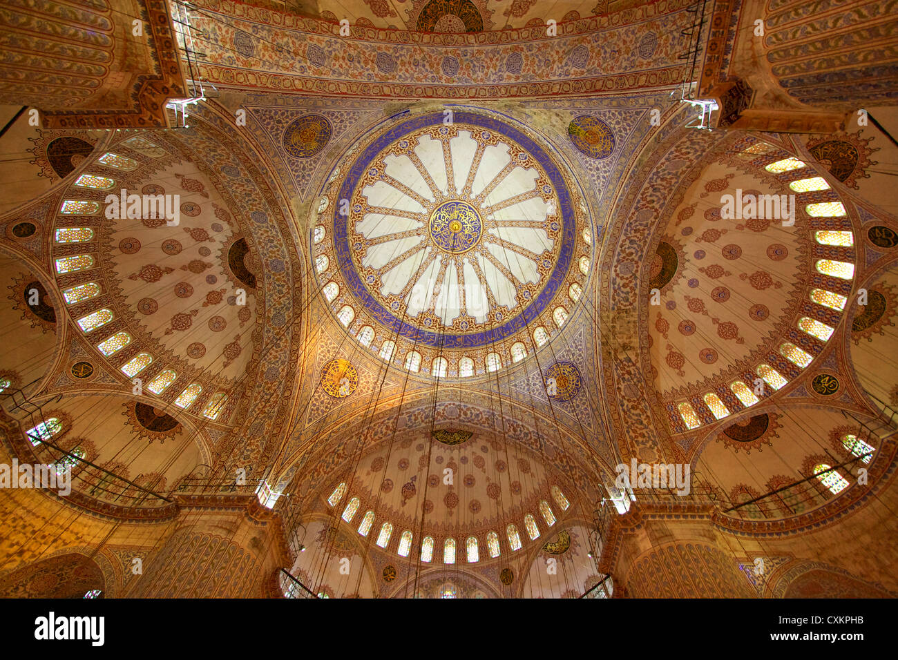 Beautiful Mosaic Interior Art Works Inside Blue Mosque Or