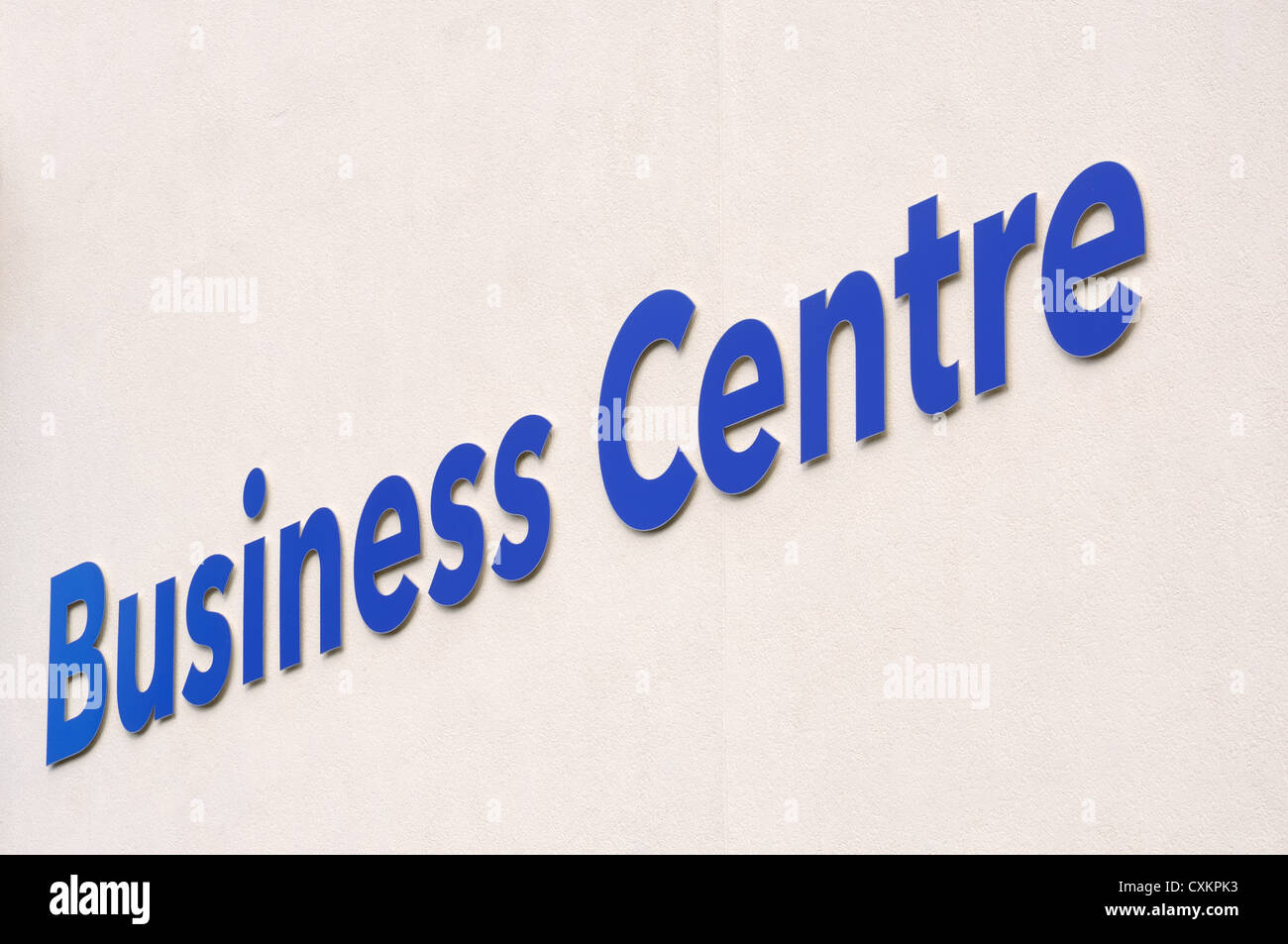 Business centre sign on the exterior of Glasgow Clyde college