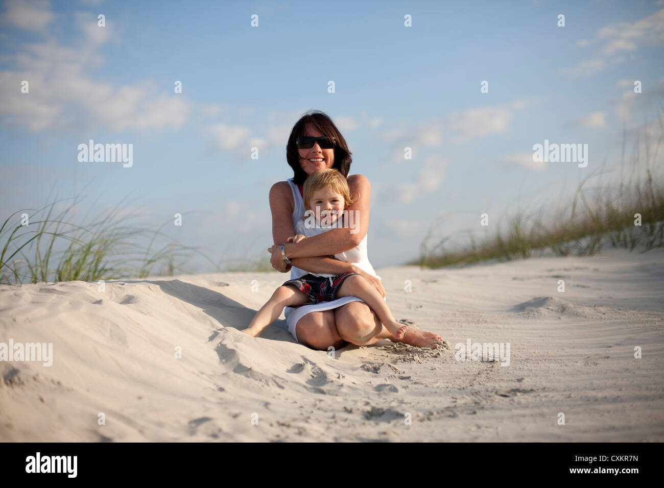 Mother and Son at the Beach, St. Augustine Beach, St. Johns County