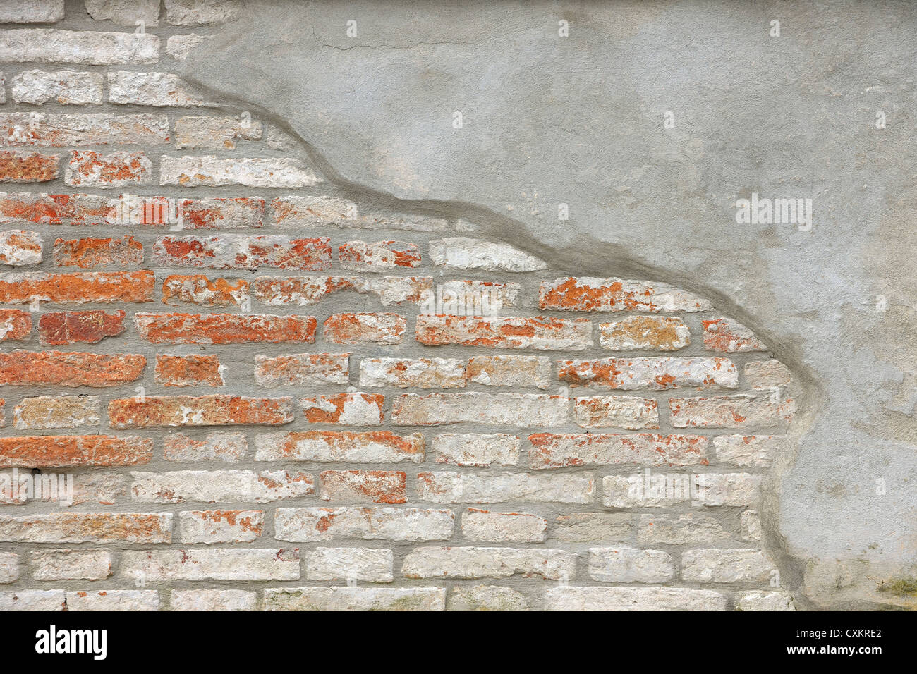 Brick Wall, Venice, Veneto, Italy Stock Photo