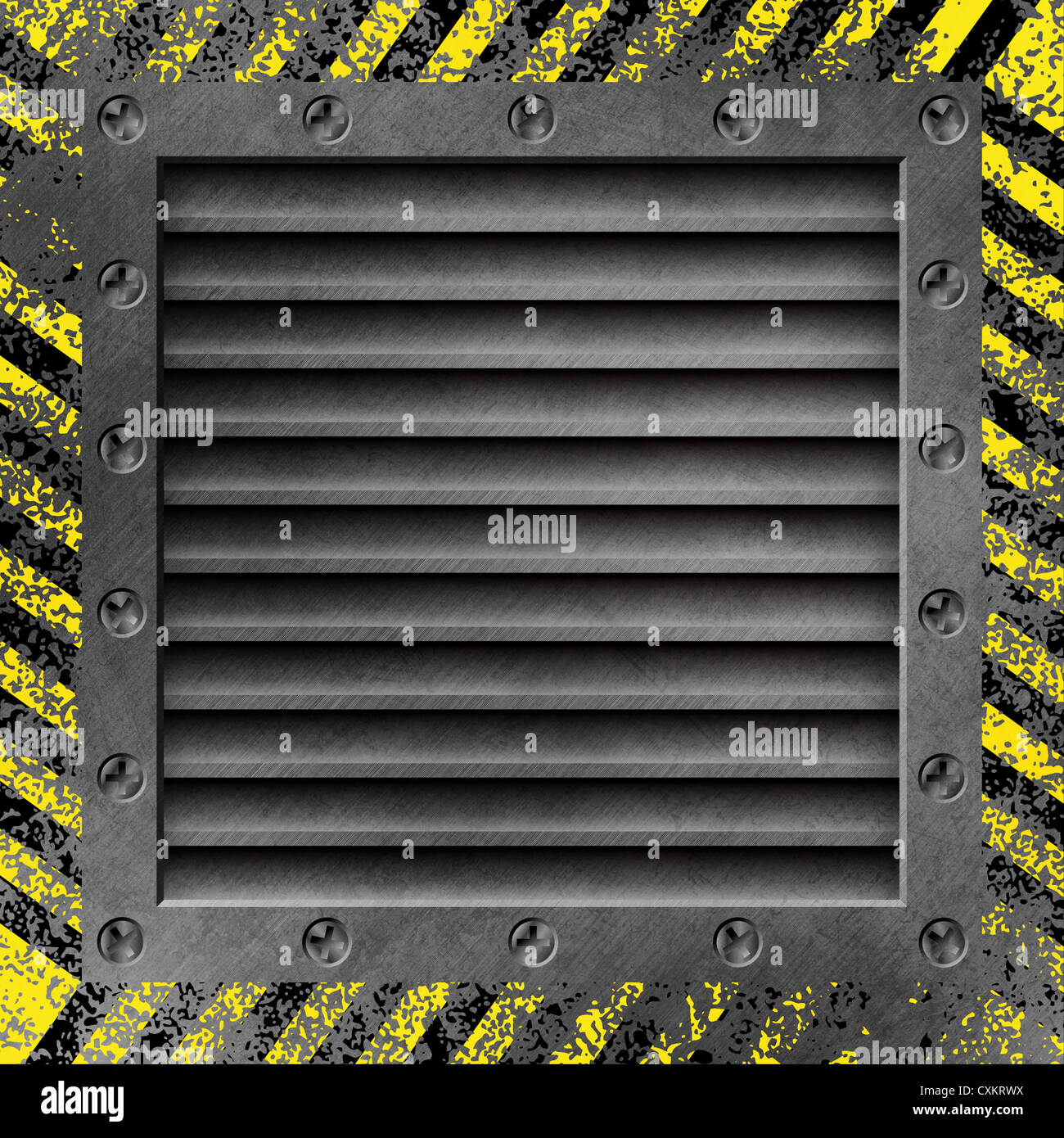 A Grunge Metal Background with Air Duct and Screws Stock Photo Alamy
